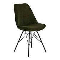Bendt Eetkamerstoel 'Liva' Rib, kleur Olijfgroen - thumbnail