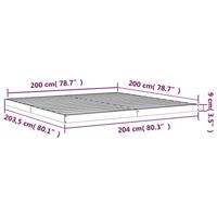Bedframe massief grenenhout 200x200 cm - thumbnail