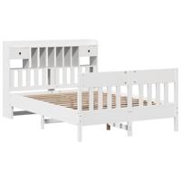 Bedframe zonder matras massief grenenhout wit 160x200 cm - thumbnail