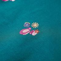 Kindertrui met glitterprint 104 donkergroen - thumbnail