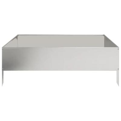 VidaXL Plantenbak verhoogd 100x100x33,5 cm roestvrijstaal
