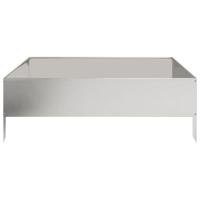 Plantenbak verhoogd 100x100x33,5 cm roestvrijstaal - thumbnail