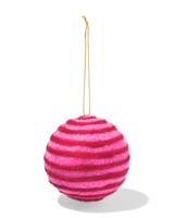 HEMA Kersthanger ⌀7cm vilt bal roze (roze) - thumbnail