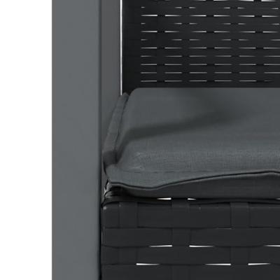 7-delige Tuinset met kussens poly rattan en staal