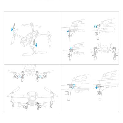 PGYTECH P-HA-030 Multicopter landingsgestelverlenging incl. schijnwerper Geschikt voor: DJI Mavic 2