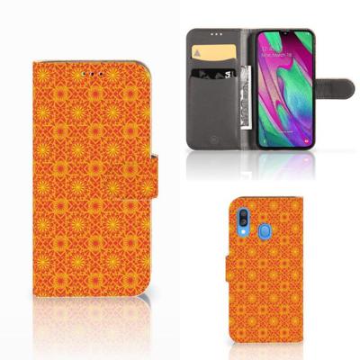Samsung Galaxy A40 | Telefoon Hoesje | Batik Oranje Samsung Galaxy A40 | Telefoon Hoesje | Batik Oranje