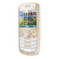 Nokia C3 Smartphone (6,1 cm (2,4 inch) display, Bluetooth, 2 megapixel camera, QWERTZ-toetsenbord) goud/wit - thumbnail