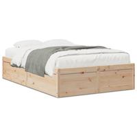 Bedframe zonder matras massief grenenhout 135x190 cm - thumbnail