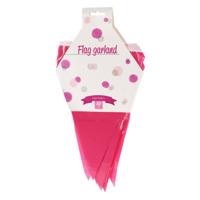 Vlaggenlijn Roze met 20 Vlaggen, 10m - thumbnail