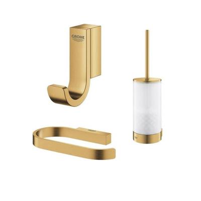 Grohe Selection Toiletaccessoires - closethouder - zonder klep - closetborstelset - handdoekhaak - cool sunrise geborsteld (goud) SW482001/SW482039/SW481983 Grohe Selection Toiletaccessoires - closethouder - zonder klep - closetborstelset - handdoekhaak - cool sunrise geborsteld (goud) SW482001/SW482039/SW481983