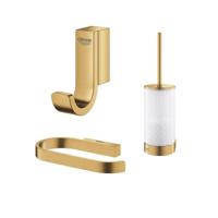 Grohe Selection Toiletaccessoires - closethouder - zonder klep - closetborstelset - handdoekhaak - cool sunrise geborsteld (goud) SW482001/SW482039/SW481983 - thumbnail