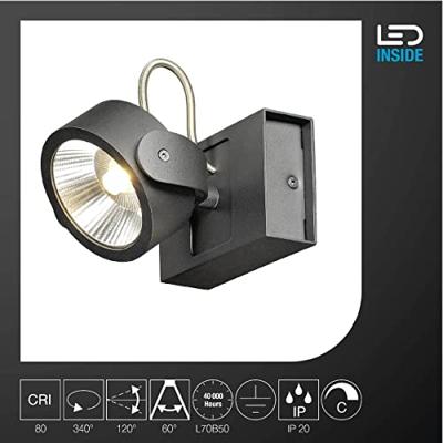 SLV 1000127 LED-plafondlamp 17 W Zwart
