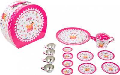 Small Foot Picknickkoffer met thee set roze 16 delig