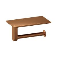 Toiletrolhouder Brauer Copper Edition Met Planchet Koper Geborsteld PVD - thumbnail