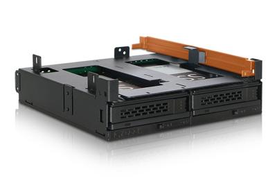 Icy Dock MB732SPO-B 2x2,5 SATA mobile rack+ Ultra Slim ODD voor extern 5,25 - thumbnail