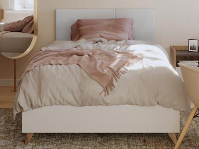 Eenpersoonsbed MODELO 90x200 cm wit