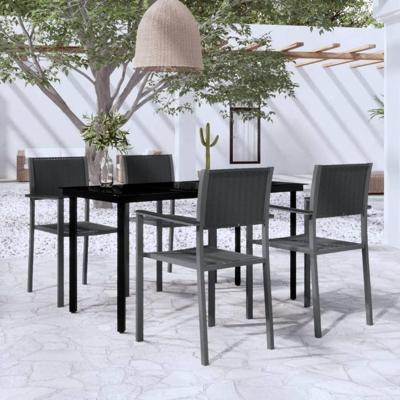5-delige Tuinset zwart