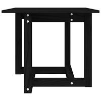 Salontafel 50x50x45 cm massief grenenhout zwart - thumbnail
