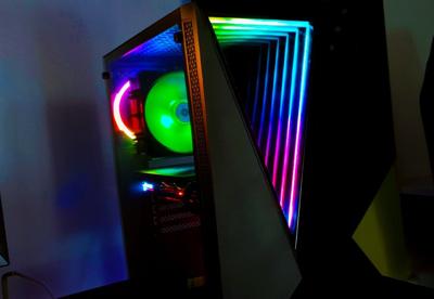 Kolink VOID RGB Midi-tower Gaming-behuizing Zwart 1 voorgeïnstalleerde LED-ventilator, Zijvenster, Stoffilter