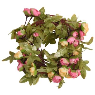 VidaXL Kerstslingers met bloemen 6 st 215 cm roze VidaXL Kerstslingers met bloemen 6 st 215 cm roze