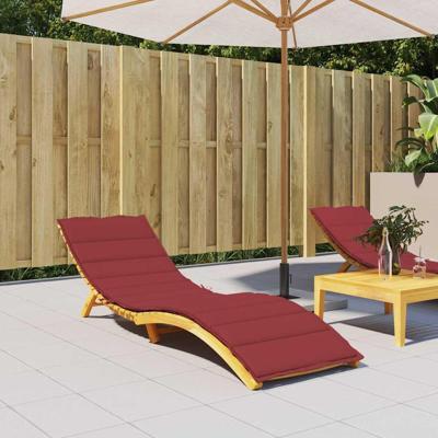 VidaXL Ligbedkussen 200x70x3 cm oxford stof wijnrood