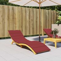 VidaXL Ligbedkussen 200x70x3 cm oxford stof wijnrood - thumbnail