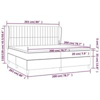 Boxspring met matras stof taupe 200x200 cm - thumbnail