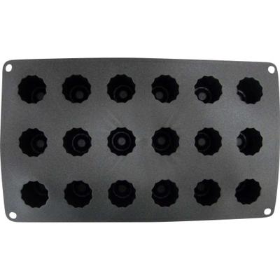 Patisse Donutvorm 6 Vaks 29x17 cm Zwart/Siliconen Patisse Donutvorm 6 Vaks 29x17 cm Zwart/Siliconen