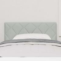 LED Hoofdbord met LED -striplichten Lichtgrijs 90 cm Fluweel - thumbnail