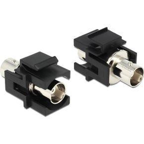 Delock 86351 Keystone-module BNC female > BNC female zwart
