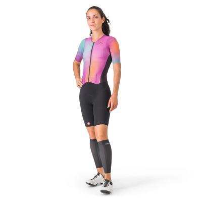 Castelli PR 2 speed suit korte mouwen zwart roze dames S