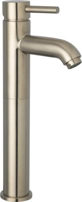 Saqu Classic wastafelkraan high geborsteld staal