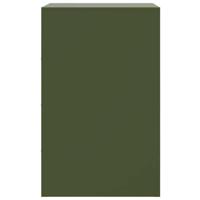 Nachtkastje 34,5x39x62 cm staal olijfgroen - thumbnail