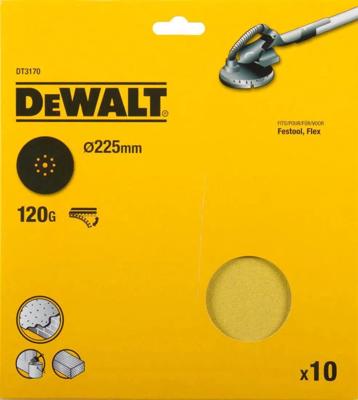 DEWALT DT3170-QZ Schuurschijf, Ø225mm, K120 (10x) schuurpapier