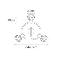 QAZQA Plafondlamp zwart 44,5 cm met smoke glas 3-lichts - Vidro - thumbnail