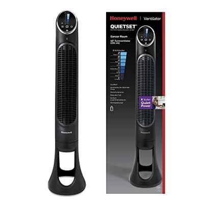 Honeywell HYF290E4 Torenventilator 30 W (Ø x h) 25 cm x 101.6 cm Zwart LED-display, Dimbaar, Met afstandsbediening, Oscillerend, Timer