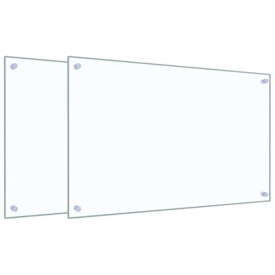 VidaXL Spatschermen keuken 2 st 80x50 cm gehard glas transparant VidaXL Spatschermen keuken 2 st 80x50 cm gehard glas transparant