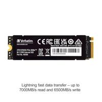Verbatim Vi7000 1 TB NVMe/PCIe M.2 SSD 2280 harde schijf PCIe 4.0 x4 Retail 49367 - thumbnail