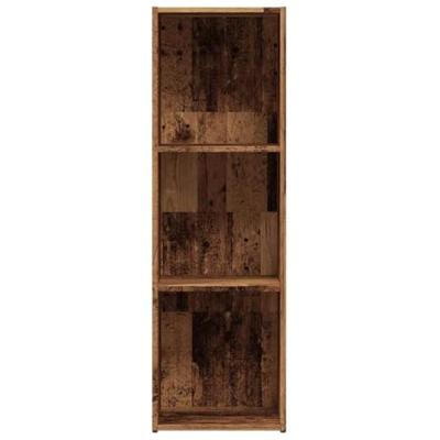 Boekenkast 36x30x114 cm bewerkt hout oud houtkleurig Boekenkast 36x30x114 cm bewerkt hout oud houtkleurig