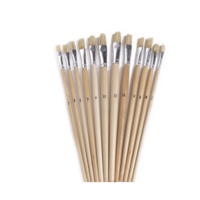 Penseelset 12dlg plat, maat 1 t/m 12 - thumbnail