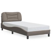 Bedframe zonder matras 80x200 cm stof taupe - thumbnail