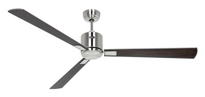 CasaFan ECO NEO III 152 BN-NB/KI WiFi Flügel Nussbaum/Kirsche Plafondventilator 27 W (Ø x h) 152 cm x 360 mm Chroom (geborsteld) Met afstandsbediening, Timer,
