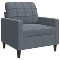 3-delige Loungeset met kussens en bolsters fluweel donkergrijs - thumbnail