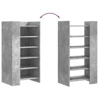 Schoenenkast 52x37,5x100 cm bewerkt hout betongrijs - thumbnail