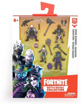 Fortnite Mini Figure - Dark Bomber, Deadfire, Sanctum & Spider Knight Squad Pack