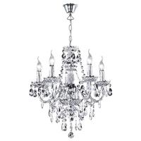 LED Kroonluchter - Trion Lucy - E14 Fitting - 5-lichts - Rond - Mat Chroom - Aluminium - thumbnail