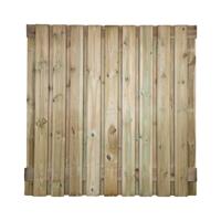 Minimale besteding! Grenen scherm Bois 21 planks/15 mm RVS geschroefd 180x180 cm Betonschutting Constructie Gardenlux - Gardenlux - thumbnail