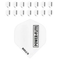 Bull's Powerflite Solid 5-pack witte flights - thumbnail