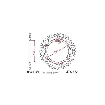 ESJOT Chain wheel 520 52z alu silver