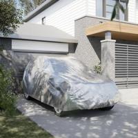 VidaXL Autohoes voor suv met gespriemen m volledig zilverkleurig - thumbnail